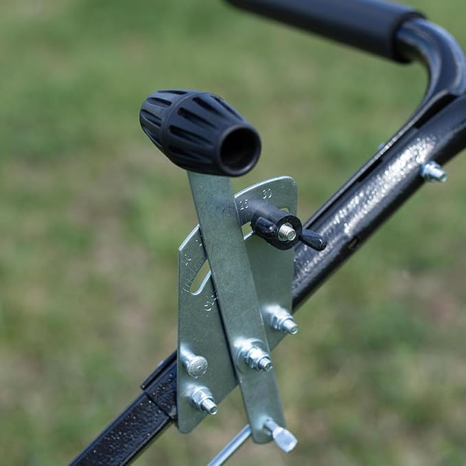 Titan Attachments 50 lb Professional Fertilizer Push Broadcast Spreader, Spreads 10 to 12 FT, Lawn Care and Ice Melter, Yard Tool