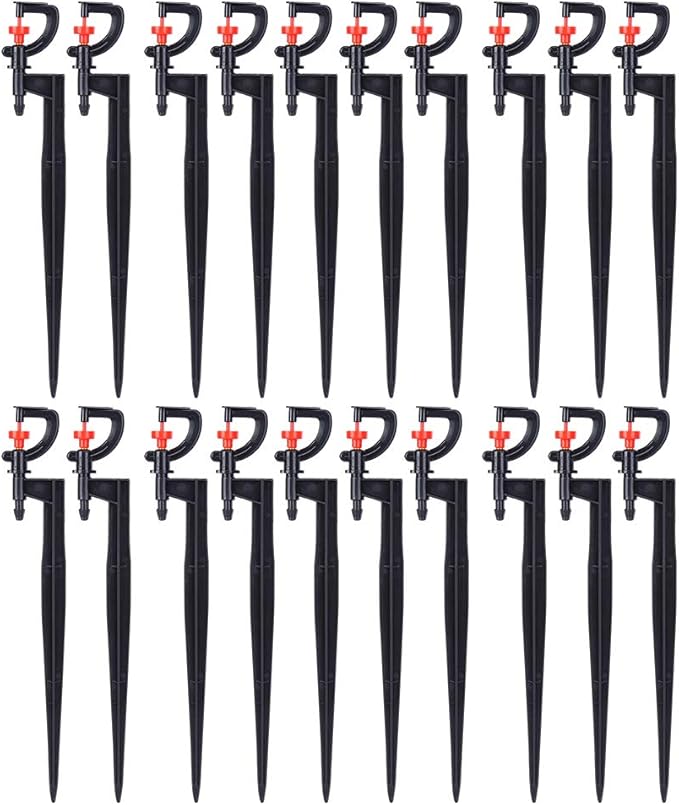 Irrigation Sprinkler, 20Pcs G-Type 360 Degree Sprinkler Nozzle Plants Watering Spray Nozzle Lawn Watering Dripper System