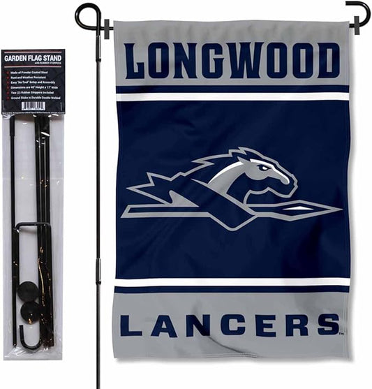 College Flags & Banners Co. Longwood Lancers Garden Flag with Stand Holder