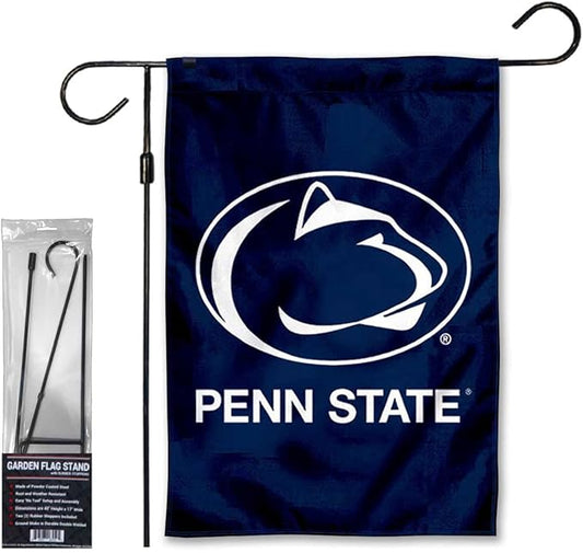 College Flags & Banners Co. Penn State Nittany Lions Garden Banner Flag with Stand Pole Holder