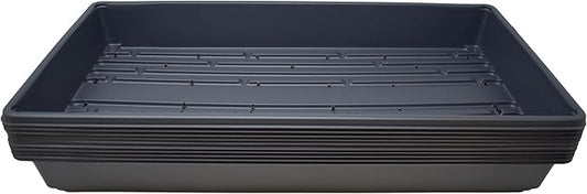 10 Plant Growing Trays (WITH Drain Holes) - 20" x 10" - Perfect Garden Seed Starter Grow Trays: for Seedlings, Indoor Gardening, Growing Microgreens, Wheatgrass & More - Soil or Hydroponic