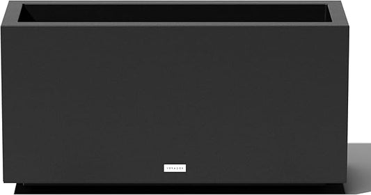 Veradek Block Series Long Box Planter - Large Rectangular Planter for Indoor or Outdoor Patio/Porch | Durable All-Weather Use with Drainage Holes | Modern Décor for Tall Plants, Flowers or Shrubs