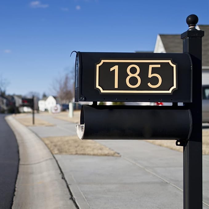 House Numbers for Outside, Address Plaques, Mailbox Numbers, Two Sets of Numbers from 0-9, Personalized Address Signs for House, Mailbox, Apartment, Office, Hotel, Classroom, Garden. Decorative Numbers Plaque.