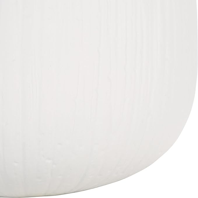 SAFAVIEH Outdoor Collection Francia Modern White Concrete Ficonstone Planter Pot