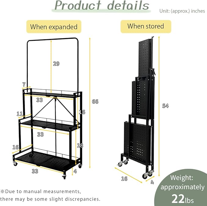 lumizone Foldable 4-Tier Plant Stand Indoor Outdoor Hanging Plant Shelf No Assembly Required Pot Placement Area With Wheels Sturdy Fall Prevention Storage Shelf Flower Pot Stand(4 Tier-White)