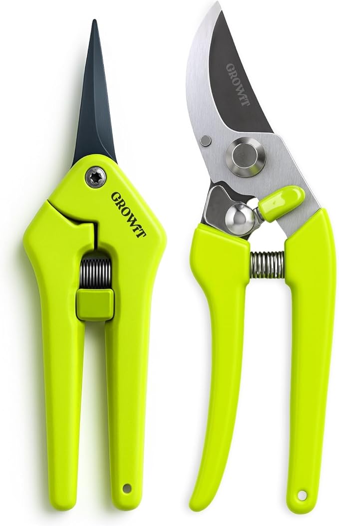 2-Pack Stainless Steel Gardening Scissors, Pruning Shears and Clippers for Gardening
