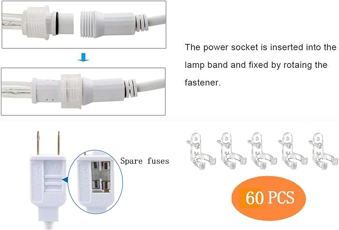 200ft LED Rope Lights Outdoor, 1440 LED Flexible Tube Lights with 8 Modes, Waterproof LED Rope Lighting for Outside, Garden, Patio, Bedroom, Party, Pool, Fences, Indoor Outdoor Decoration (Blue)