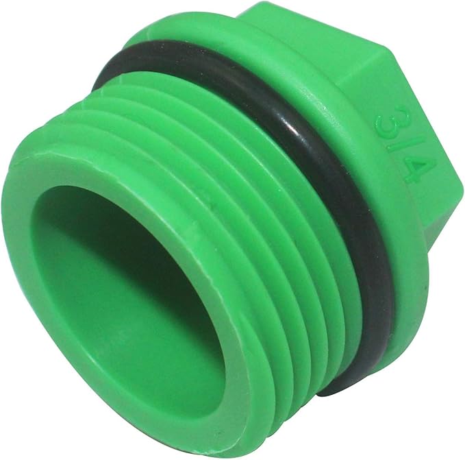30 Pieces 3/4" PT Male Threaded PPR PPR End Cap Plug Pipe Fittings Garden Hose Irrigation Water Tubing Stopper Prevent Leakage Choke Plug