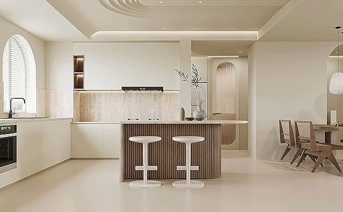 Dimoon 394''x23.6'' Cream Skin Peel and Stick Wallpaper Contact Paper Modern Self Adhesive Wall Paper Removable Renter Friendly Textured Solid Color Cabinet Vinyl Roll (394''x23.6'',Cream Skin)