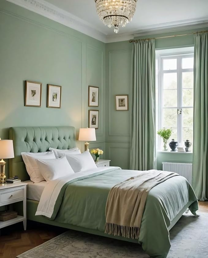 Dimoon 118''x17.7'' Green Peel and Stick Wallpaper Contact Paper Modern Self Adhesive Wall Paper Removable Renter Friendly Textured Solid Color Shelf Cabinet Vinyl Roll (118''x17.7'',Light Green)