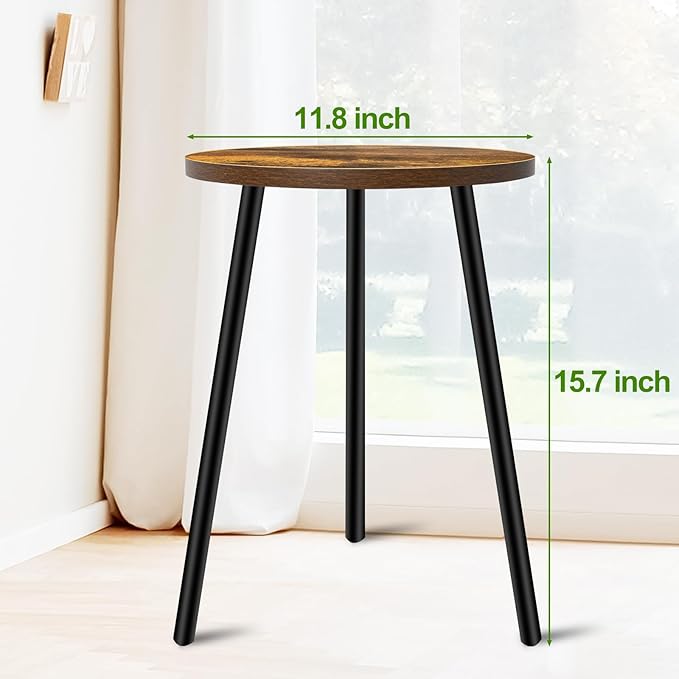 Plant Stand Indoor, Modern Plant Stands for Indoor Plants, Single Flower Stand with Round Wooden Board for Living Room, Balcony, Deck