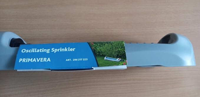 GRÜNTEK Oscillation Sprinkler Primavera up to 3617 ft² Irrigation Area, Blasting Width Up to 69x49ft., Oscillating Sprinkler for Lawn, Plants, Garden