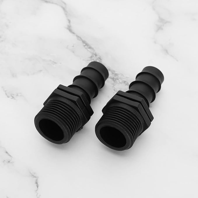 SING F LTD 20pcs 20mm to 3/4 Inch Couplings Irrigation Hose Connector Garden Hose Connector Kit Barb Connector for Drip Irrigation System Garden Pipe Fitting