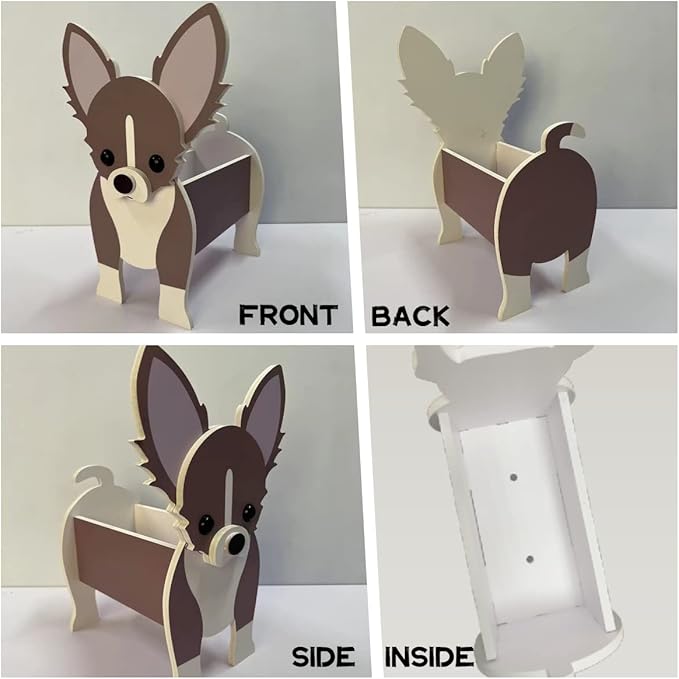 Concepts Welsh Corgi Dog Planter Plant Pots,Cute Garden Dog Flower Planter,Dog Planters Birthday Gifts for Women,Office,Indoor/Outdoor Decor （9.45 * 5.51 * 13.35in）