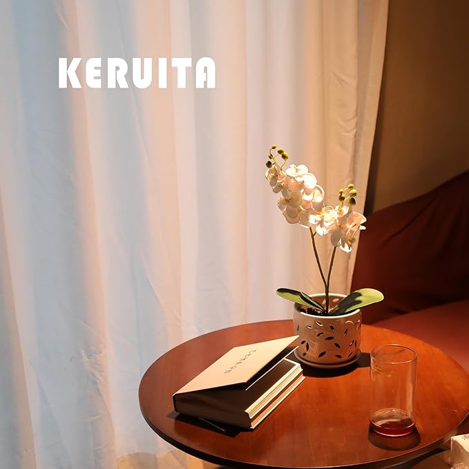 KERUITA Orchid Pots with Holes,6 inch + 5 inch Ceramic Planters Set of 2 with 2 Bottom Tray, Enhanced Drainage and Ventilation,White Flower Pots for Indoor/Outdoor Plants for Repotting