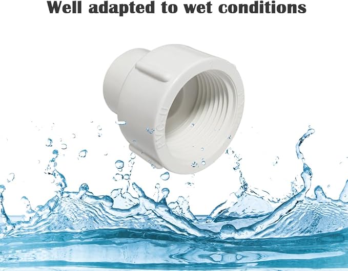 8PCS 1/2 to 1 Inch Female to Female PVC Pipe Pressure Fittings 1/2" to 1" Double Female Thread Coupling Pipe Adapter Connectors for Sprinkler, Drip Irrigation System