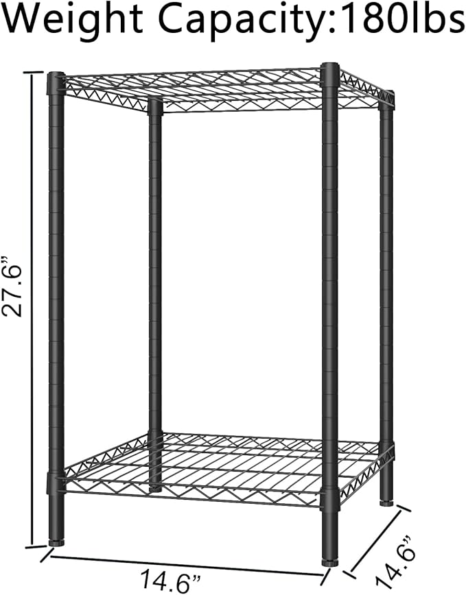 Xiofio 2 Tier Metal Plant Stand for Indoor and Outdoor Plant Shelf, Multi-Functional Adjustable Shelf Plant Stands Flower Stands With hanger rod for Living Room Balcony and Garden,Black