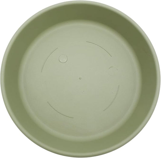The HC Companies 14 Inch Round Plastic Classic Plant Saucer - Indoor Outdoor Plant Trays for Pots - 14"x14"x2.5" Seafoam