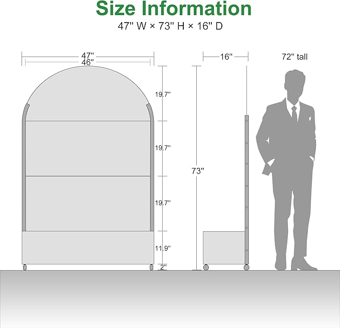 Casaphoria Metal Raised Garden Bed with Trellis and Wheels, 72"x47"x16" Arched Planter Box for Climbing Plants, Vegetables & Vines, Features Drainage Holes and Privacy Screen (Black-Star)