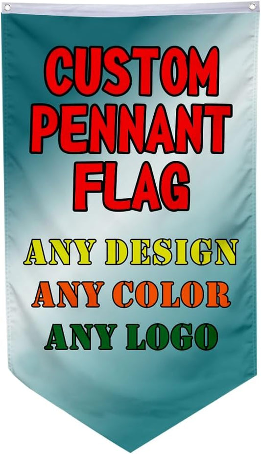 Customizable Games Funny Family Personalized Swallowtail flag Garden house banner Decor Double Stitched Polyester with Brass Grommets (Pennant, 30x50in)