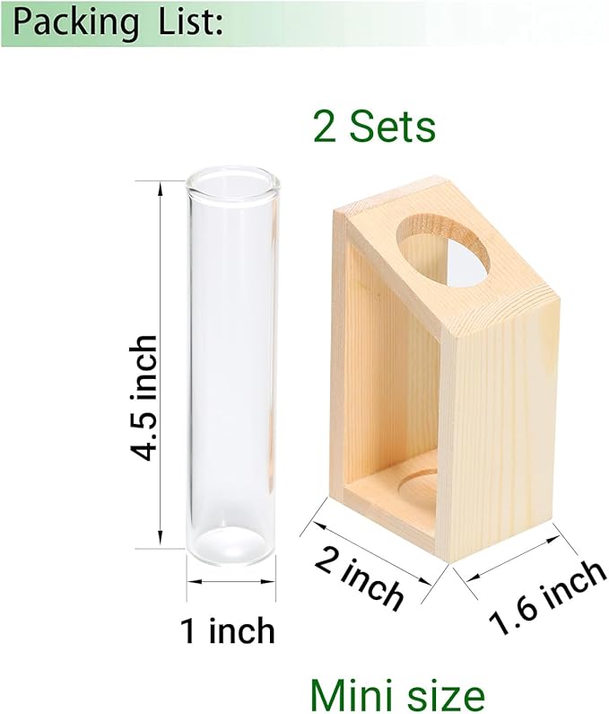 Ivolador Plant Propagation Station, Plant Propagation Tubes,Gifts for Plant Lovers,Plants Cutting Holder Office Desk Garden Décor Gifts for Mom Women Hydroponic Vase Gift Box