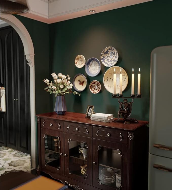 Dimoon 78.7''x15.7'' Emerald Dark Skin Peel and Stick Wallpaper Contact Paper Modern Self Adhesive Wall Paper Removable Renter Friendly Textured Solid Vinyl Roll (78.7''x15.7'',Emerald Dark Skin)