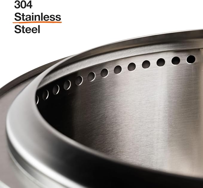 Solo Stove Yukon 27 Inch Smokeless Fire Pit with Removable Ash Pan - Wood Burning Portable Stainless Steel Outdoor Fireplace, Stainless Steel, Ideal for 6 or More People, 38 lbs,Mulberry