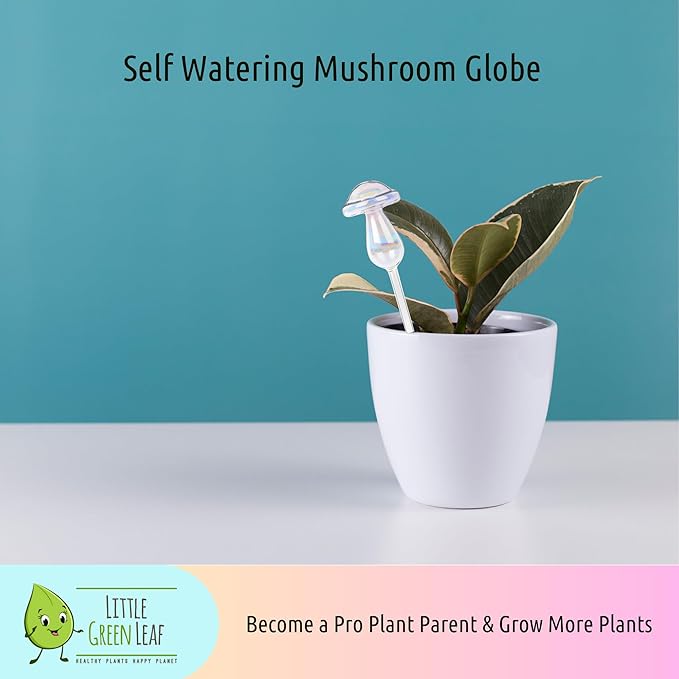 LGL Plant Watering Globes - Automatic Self Watering Globes. Decorative Self Watering Planter Inserts Made From Hand-Blown Durable Glass. Self Watering Spikes to Support Plant Health. 4 Pack, Medium.