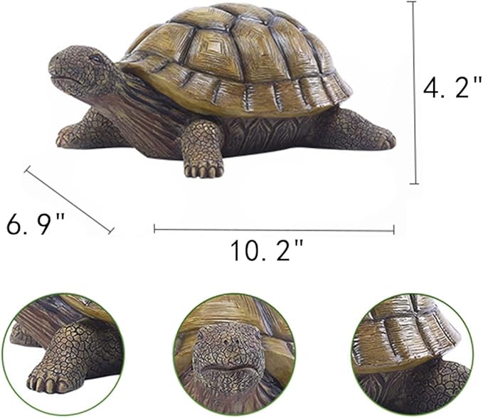 Turtle Garden Statue,Outdoor Decoration for Backyard/Patio/Pond/Lawn,Indoor Tortoise Figurine Sculpture Colloction for Floor or Tabletop