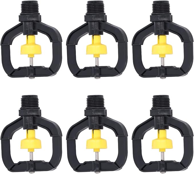 G1/2 Male Thread Rotating Irrigation Sprinkler, 12pcs Misting Spray Nozzle, Plastic Spray Nozzle Misting Nozzle Atomizing Micro Sprinkler for Garden Yard Lawn Watering Sprinkling