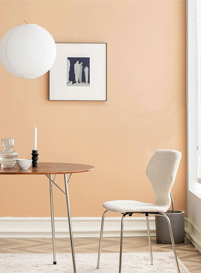 Dimoon 236''x17.7'' Orange Peel and Stick Wallpaper Contact Paper Modern Self Adhesive Wall Paper Removable Renter Friendly Textured Solid Color Shelf Cabinet Vinyl Roll (236''x17.7'',Coral Orange)