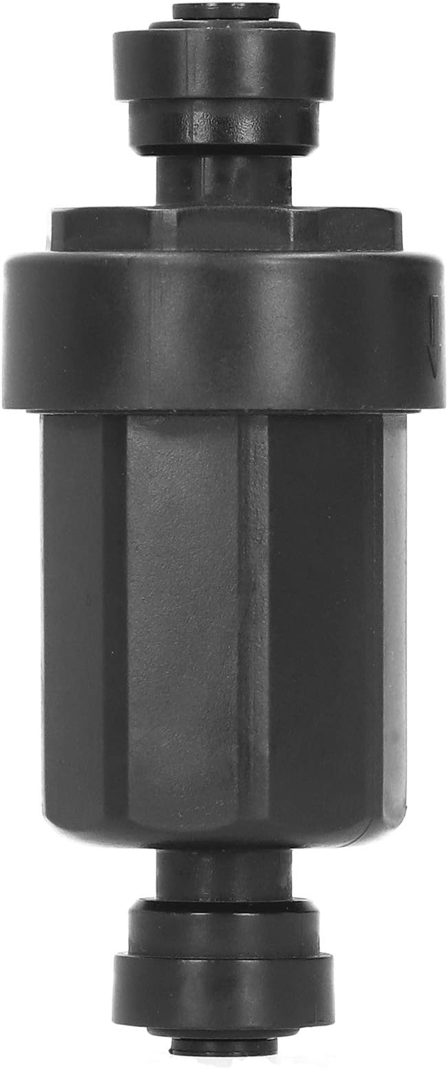 1/4in Irrigation Filter with Stainless Steel Strainer Quick Connect Filtration System for Courtyards Gardens Agriculture Black 3.9x1.6in