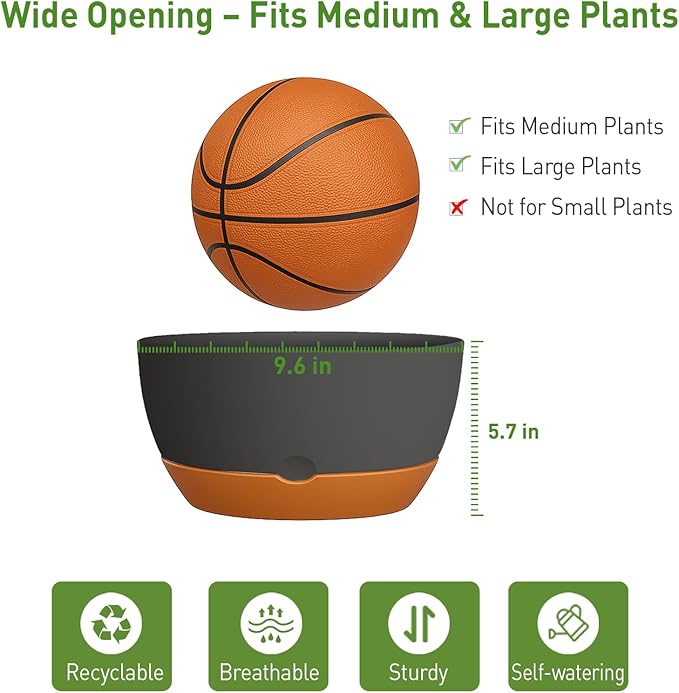 10 Inch Hanging Planters for Indoor & Outdoor Plants (2 Pack) - Self-Watering & Drainage Flower Pots with 2 Kinds of Plant Hangers for Home Decor & Garden (Deep Gray, 10 in)