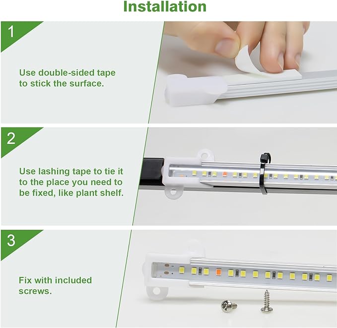 Wiaxulay Grow Lights for Indoor Plants, Full Spectrum 6000K Plant Light for Indoor Plants, LED Grow Light Strips with Auto Timer 6/12/16Hrs, 5 Dimmable Levels, 3 Switch Modes for Hydroponics Seedling