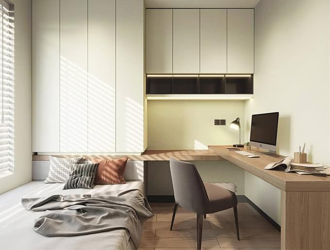 Dimoon 236''x17.7'' Beige Peel and Stick Wallpaper Contact Paper Modern Self Adhesive Wall Paper Removable Renter Friendly Textured Solid Color Shelf Cabinet Vinyl Roll (236''x17.7'',Beige)