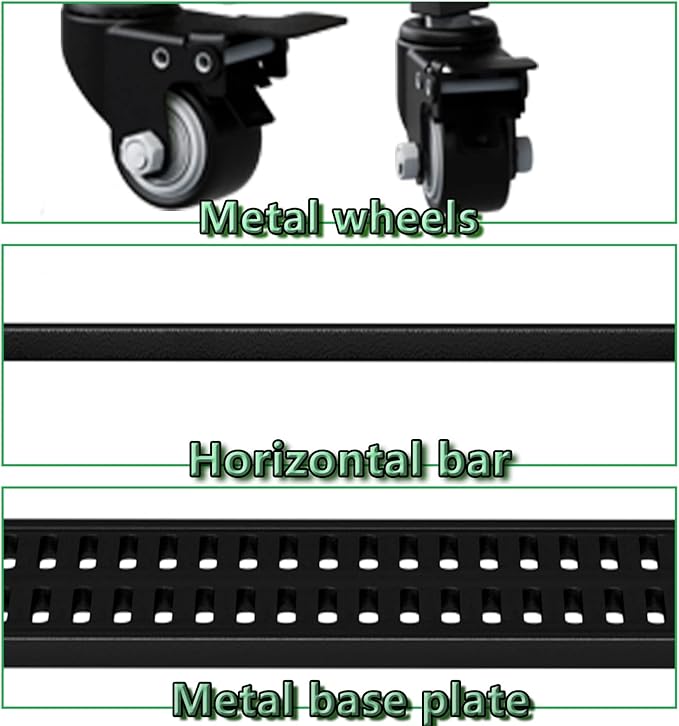 YIZAJIA Plant Stand Indoor 3 Tier Metal Outdoor Tiered Stands Shelf With wheel for Multiple Plants Potted Ladder Plant Holder Table Plant Pot Stand for Window Garden Balcony Living Room (3 Tier-Black)