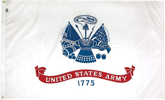 FlagSource U.S. Army Nylon Military Flag, Made in The USA, 5x8'