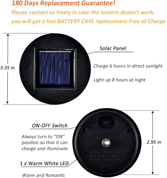 Moroccan Garden Solar Lanterns, {Set of 2} Bohemian Landscape Solar Lights Outdoor Waterproof for Yard Pathway Patio Tree Table Decor (Bronze)