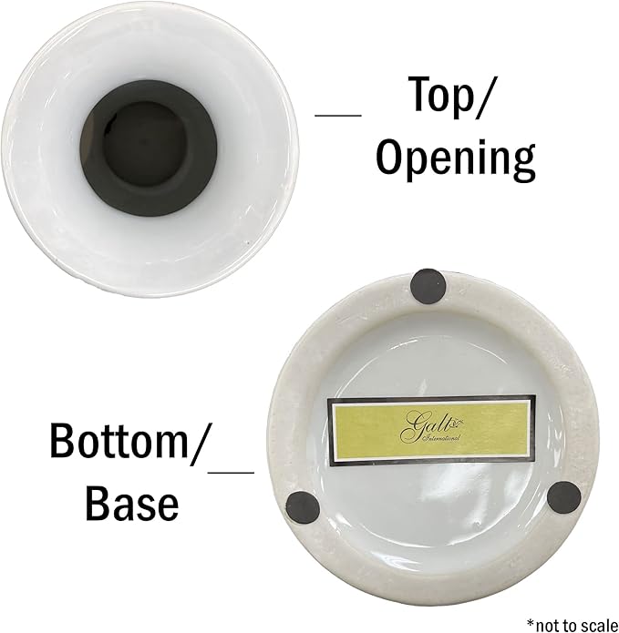 Galt International Light Blue and White Flower & Heart Chinoiserie Ceramic Vase 14"- Hand Painted Antique Style Porcelain Flower Bottle Fishtail Porcelain Chinese Vase for Home Decor Centerpiece