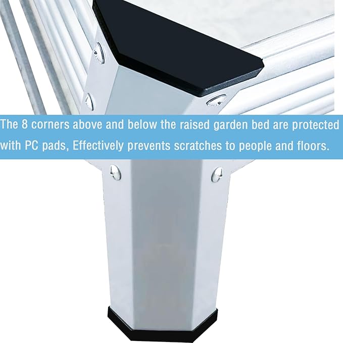 Raised Garden Bed with Legs, Galvanized Raised Planter Box with Storage Shelf and Drainage Holes, 48×24×32 Inch Large Metal Garden Bed Kit for Balcony, Backyard, Patio Lasts for Years of Use.