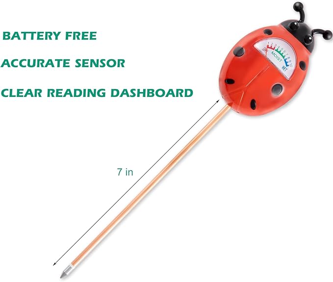 Tennedriv Green Soil Moisture Meter for House Plants, Plant Water Meter,Plant Moisture Meter for House Plants and Outdoor Plants, No Batteries Required