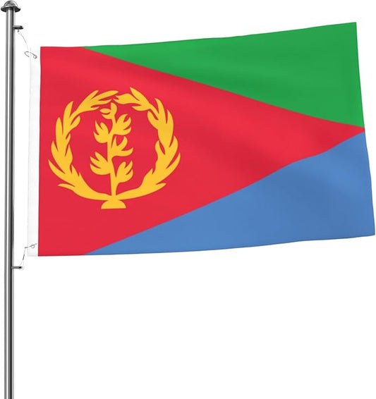 Eritrea Eritrean Flag Garden Yard House 2x3 ft Flags Double Sided Print Banner Indoor Outdoor Party Home Decorations for Boat Dorm House Balcony