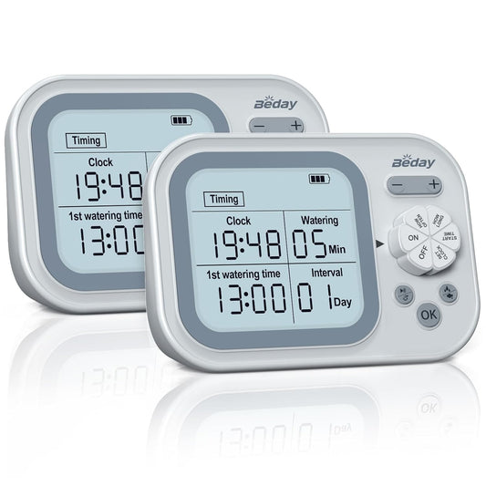 Automatic Plant Waterer Self Watering System Indoor for 15 Potted Plants Pack of 2, Auto Drip Irrigation Kit Programmable Water Timer w Smart Humidity Detection