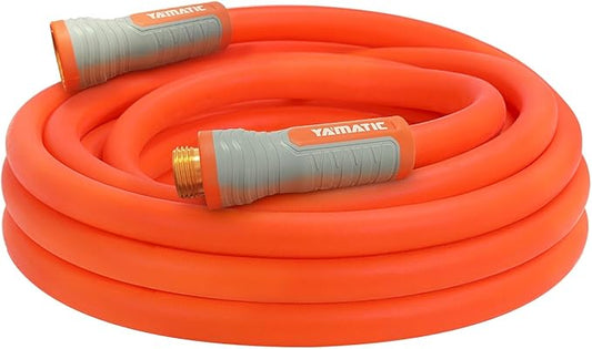 YAMATIC Heavy Duty Garden Hose 5/8 in x 40 ft with Swivel Fitting, Super Flexible Water Hose, All-weather, Lightweight, Burst 600 PSI