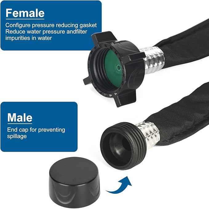 Flat Soaker Hose 15FT Lightweight and Flexible Irrigation Solution for Garden Beds, Flower Beds, and Lawns (15FT)