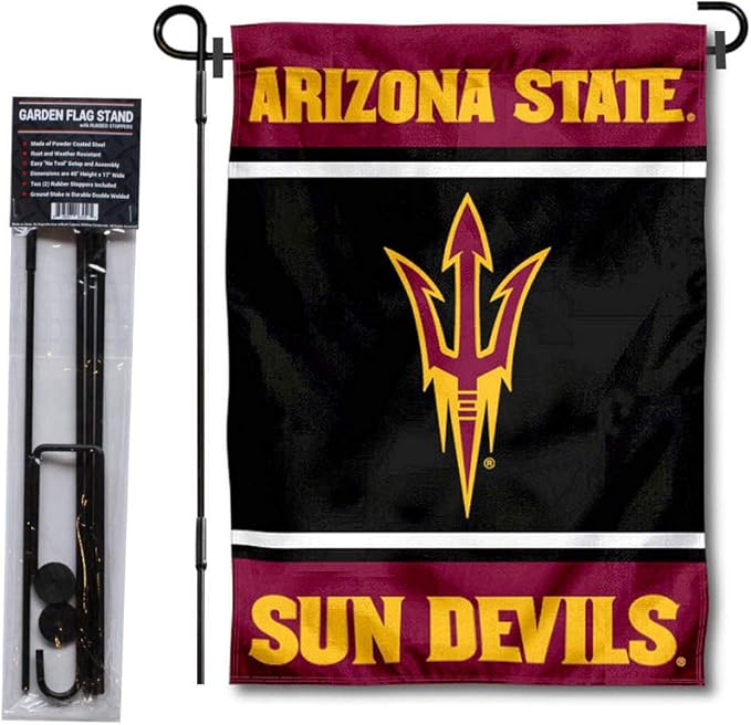 College Flags & Banners Co. Arizona State Sun Devils Garden Flag with Stand Holder