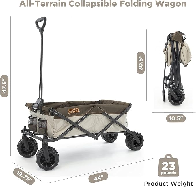 Creative Outdoor Original Folding Wagon All-Terrain Wheels