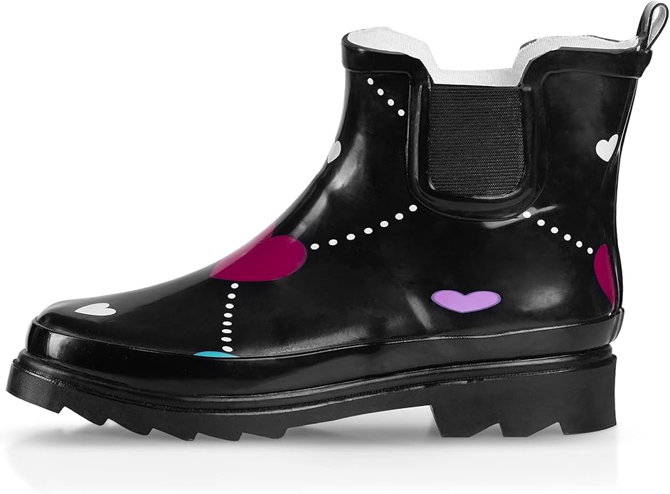 NORTY - Womens Ankle Rain Boots - Ladies Waterproof Winter Spring Garden Boot runs ½ size large