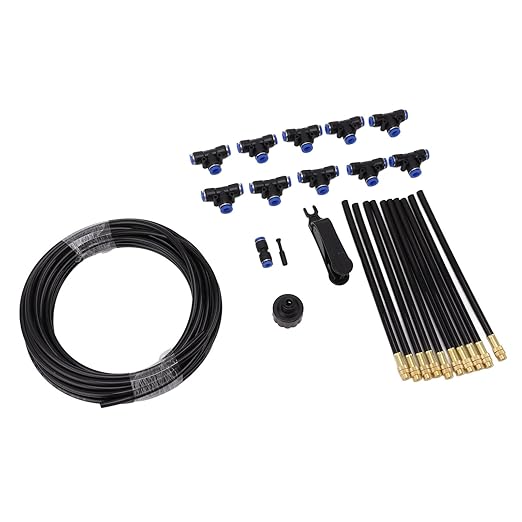 Haofy Drip Irrigation Kit, 360° Bendable Watering System Adjustable Bendable Nozzle Copper Sprayer atomizing System for Garden Yard Lawn Patio Plants Flower Bed (US Standard)