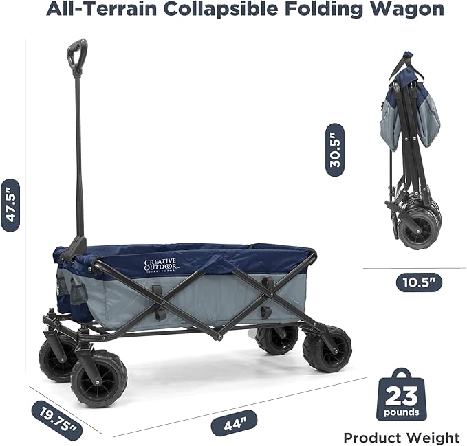 Creative Outdoor Original Folding Wagon All-Terrain Wheels